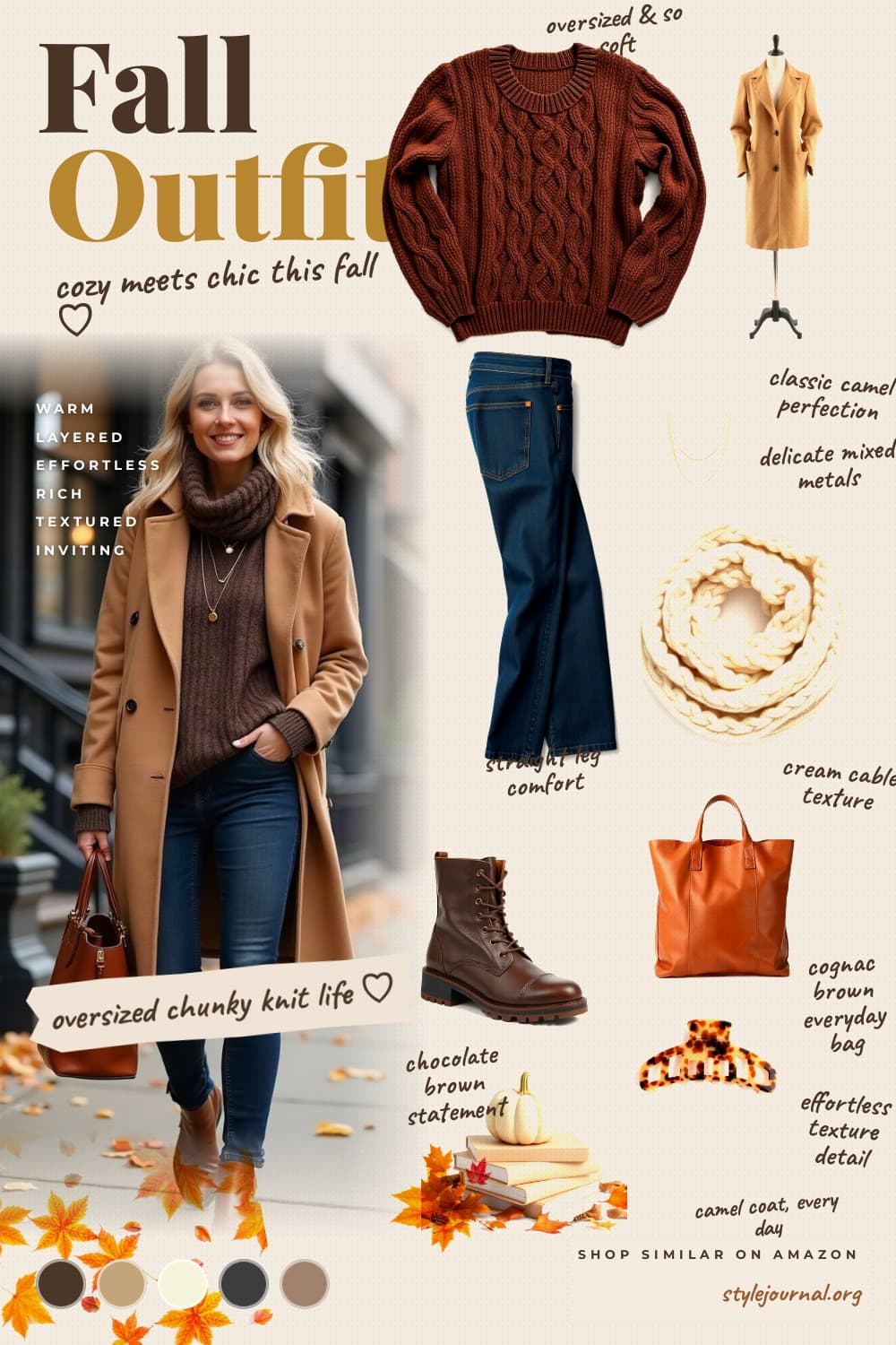 Chocolate & Camel Fall Outfit | Cozy Layered Neutrals for Everyday